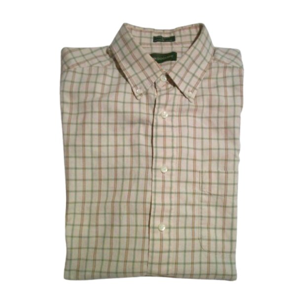 Dockers Mens Camp Shirt, Plaid Short sleeve shirt, Size Large - Picture 4 of 4